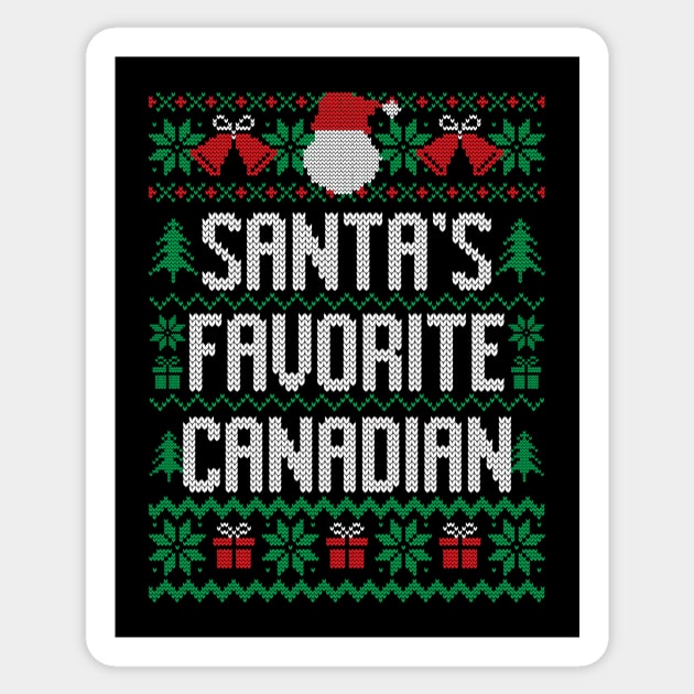 Santa's Favorite Canadian Sticker by Saulene